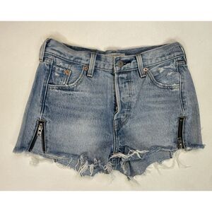 Levi’s 501 Altered Cut Off Denim Jean Shorts Women Size 24 Blue